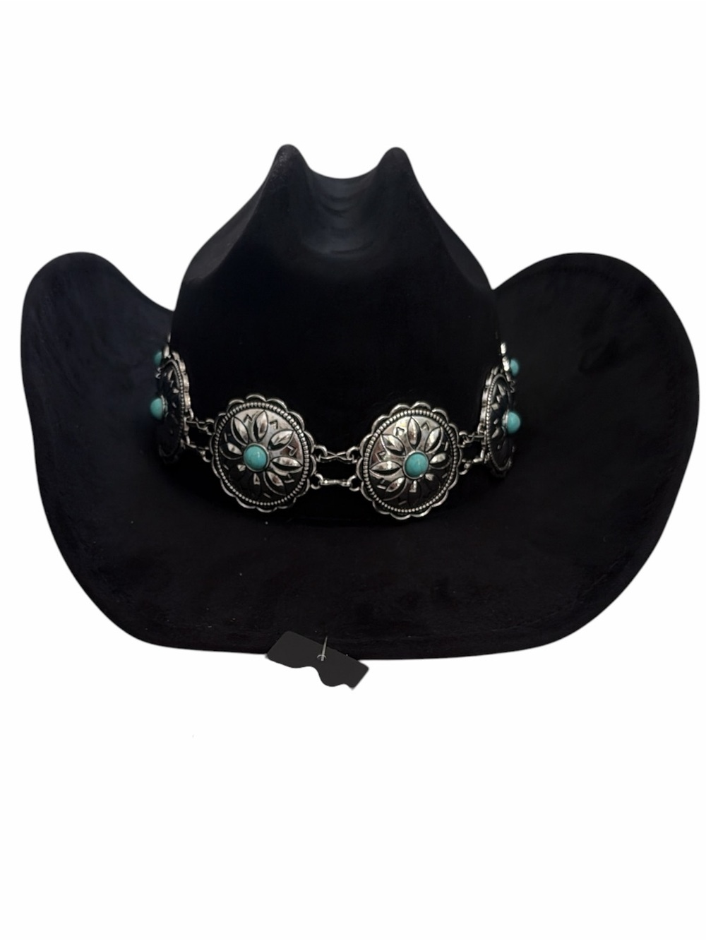 Western hat Cowboy Cowgirl Circle, Concho turquoise black NWT - Picture 2 of 6